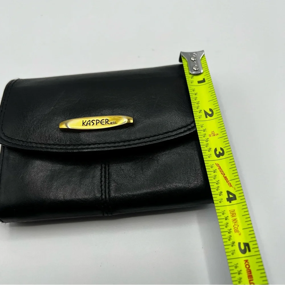 Vintage Kasper Women’s Black  Leather  Wallet Never Used Soft Leather Retro Rock